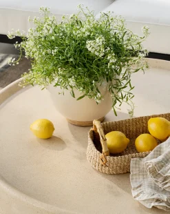 Abaca Tray with Bamboo Handles