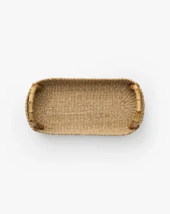Abaca Tray with Bamboo Handles