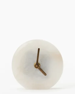 Alabaster Table Clock