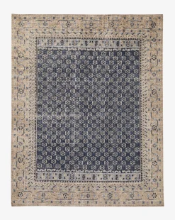 Anya Indigo Hand-Knotted Wool Rug
