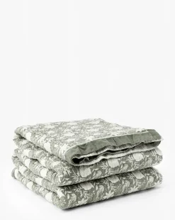 Audrey Sage Block Print Quilt