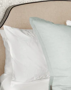 Bianca Organic Percale Embroidered Shams (Set of 2)