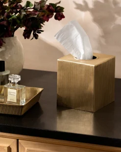 Calvert Brass Tissue Box Cover