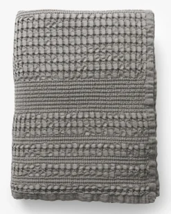 Carnel Gray Waffle Blanket