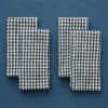 Gingham Check Linen Napkins (Set of 4)