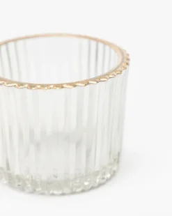 Gold Rimmed Glass Votive