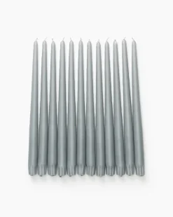Light Gray Taper Candles (Set of 12)