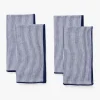 Navy Striped Napkins (Set of 4)