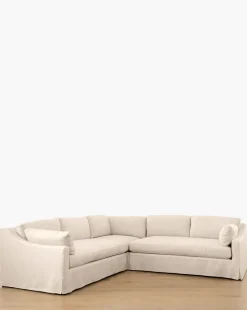 Rowan Slipcovered 3-Piece L Shaped Sectional