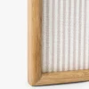 Striped Oak & Linen Memo Board