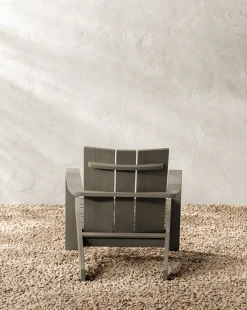 Triby Gray Teak Outdoor Lounge Chair