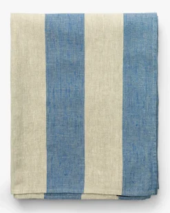 Venice Stripe Linen Tablecloth